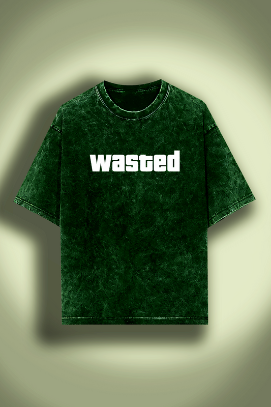 Wasted Acid-wash Oversized T-Shirt