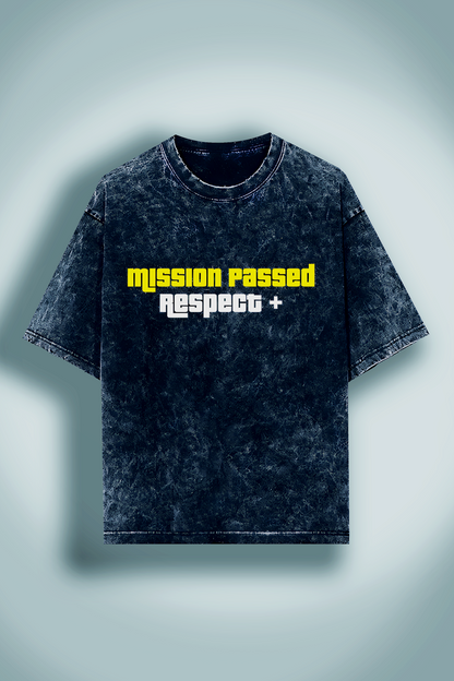 Mission Passed Acid-wash Oversized T-Shirt