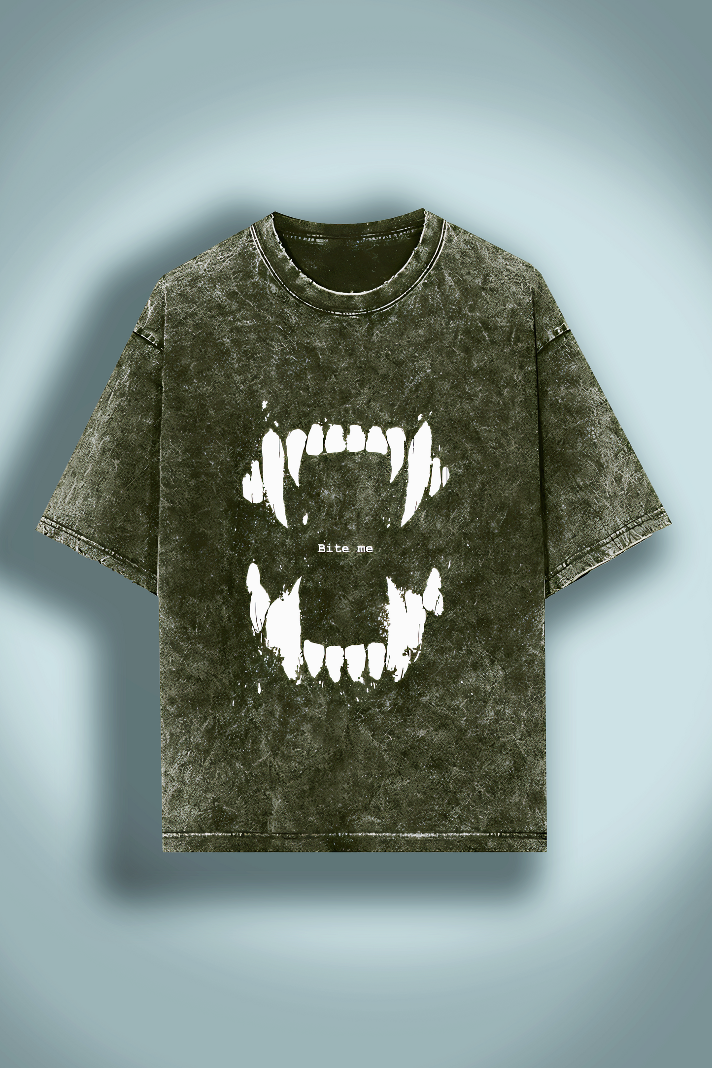 Bite Me Acid-Wash Oversized T-Shirt