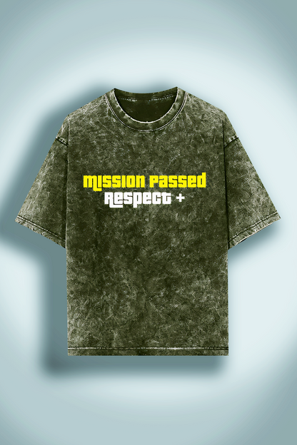 Mission Passed Acid-wash Oversized T-Shirt